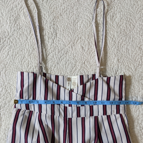 JAPNA Pinstripe Cropped Suspender Pants - Picture 6 of 6